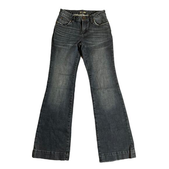 Wrangler Retro Mid Rise Wide Leg Trouser Jeans Womens Long Size 3x34 Country - Picture 1 of 11